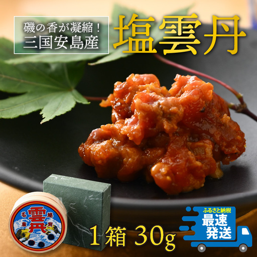 三国安島産 塩雲丹 30g 珍味 ウニ 塩うに ご当地 [B-12603]