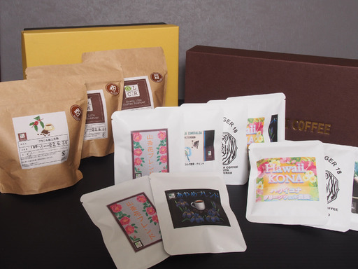 あやめ（多賀城市花）セットB（ドリップコーヒーパック１０袋セット＆ブレンドコーヒー（珈琲粉）３袋セット）　【04209-0102】