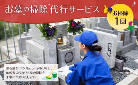 お墓掃除代行サービス 1回 掃除 清掃 墓石 墓地1区画