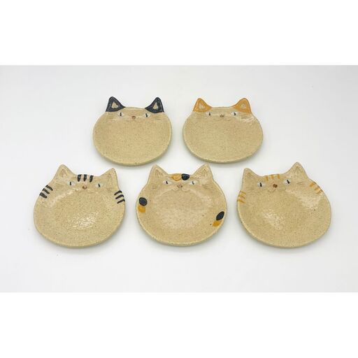 猫皿 スモールレギュラーサイズ 5枚セット【716】_HA0979