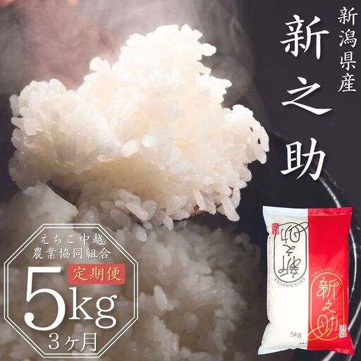 先行予約 [定期便 5kg×3か月] 新潟県産 新之助 計15kg 3か月連続でお届け 令和8年産 [JAえちご中越] 【030S020】