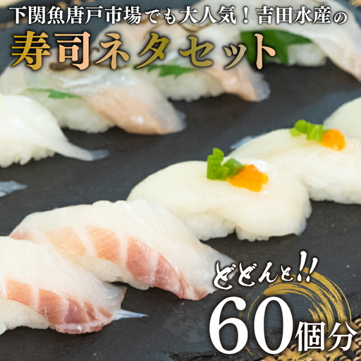 [寿司ネタ]鯛 ふぐ ヒラメ 鯛 冷凍 60貫 寿司 BV