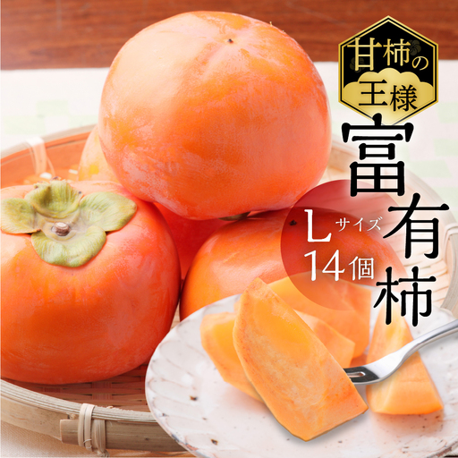 [先行予約]《柿の王様》 加藤果樹園 のフレッシュパック富有柿Lサイズ14個入り 低温熟成 12月下旬～1月下旬発送予定 [0782]