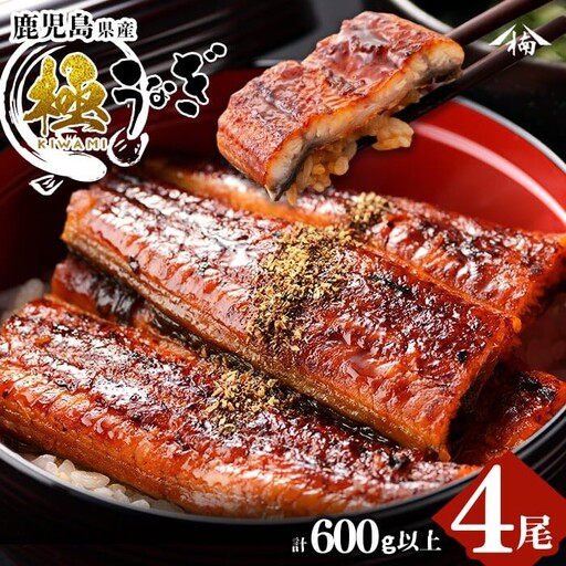 楠田の極 うなぎ 蒲焼き4尾 (計600g以上) b6-011