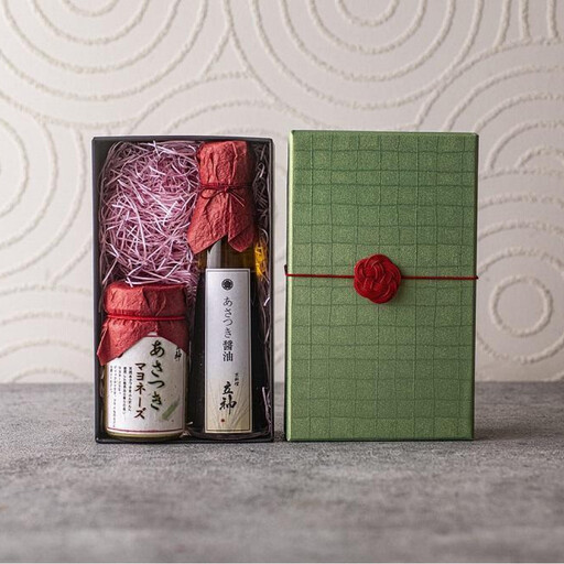 【京都 京料理 立神】あさつき醤油1本とあさつきマヨネーズ1本化粧箱入りセット