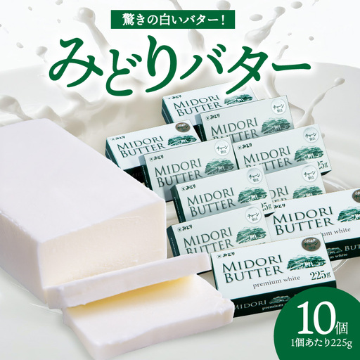 みどりバター詰め合わせ 225g×10個セット 白いバター K07015