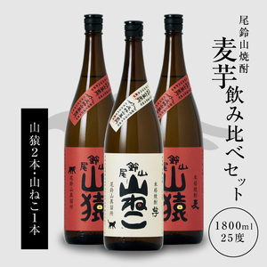 焼酎尾鈴山(山ねこ1本・山猿2本)各1800ml] K09_0030_1