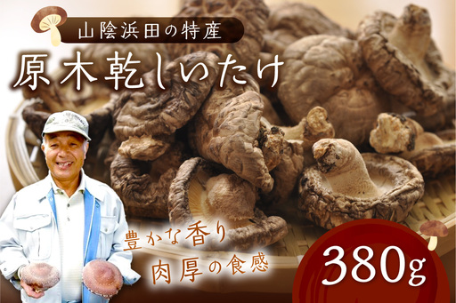 山陰浜田の特産「特選原木乾しいたけ」380g 椎茸 乾物 干し 乾燥しいたけ きのこ 原木栽培 原木椎茸 原木しいたけ 肉厚しいたけ 【010_1951】