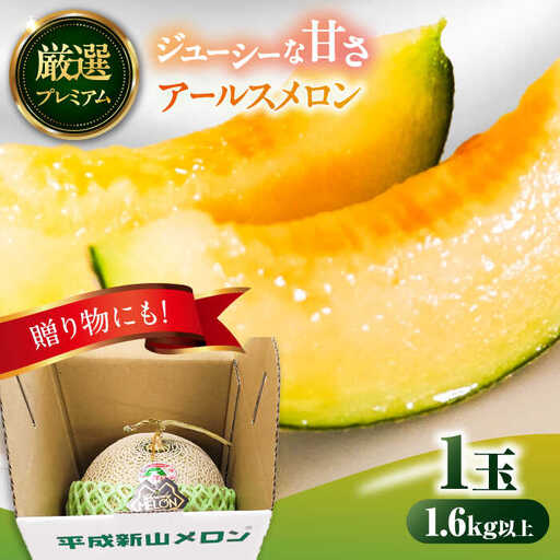 【2026年7月下旬-発送】【平成新山メロンPREMIUM（とみちゃん厳選）】アールスメロン 1玉 / メロン めろん 青肉 糖度 果物 くだもの フルーツ ふるーつ 旬 高級 ギフト / 南島原市 / うえだメロン園 [SAD005]
