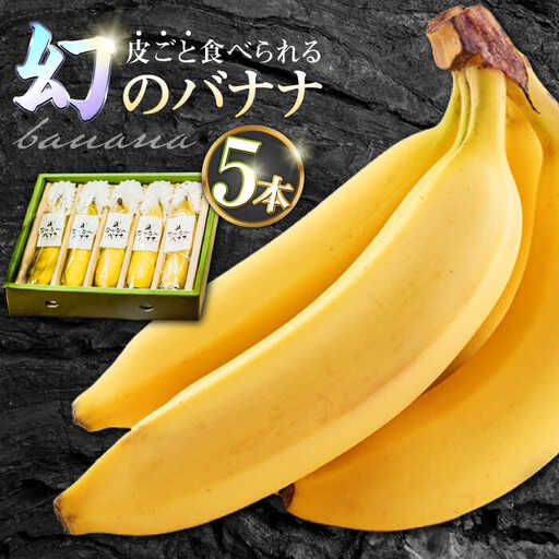 【皮ごと食べられる！】なかなかバナナ 5本 / バナナ フルーツ 果物 定期便 フルーツ定期便 / 南島原市 / ミナサポ [SCW036]