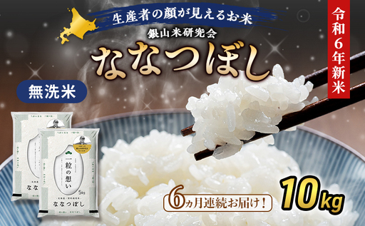 6ヵ月定期便 北海道産ななつぼし 10kg 無洗米 ななつぼし
