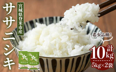 ≪令和8年産≫ ササニシキ 10kg (5kg×2袋) 登米市産 お米 おこめ 米 コメ ささにしき 白米 ご飯 ごはん おにぎり お弁当 [登米ライスサービス株式会社]tm149
