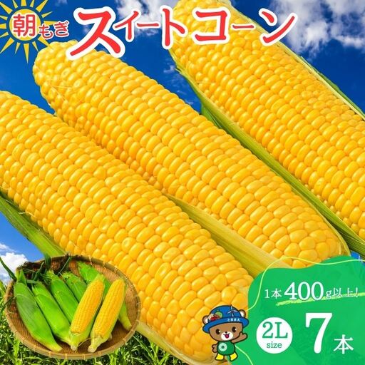[2026年8月上旬から発送]北海道とままえ産 スイートコーン 2Lサイズ 7本 とうもろこし 北海道産 先行 予約 受付 甘い 旬 産地直送 野菜 冷蔵 北海道 苫前町 とままえ