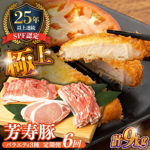 【6回定期便】SPF豚 やっちゃおいしか芳寿豚バラエティセット 計1500g / 豚肉 定期便 ほうじゅとん SPF豚 spfポーク 小分け バラ しゃぶしゃぶ / 南島原市 / 芳寿牧場 [SEI018]