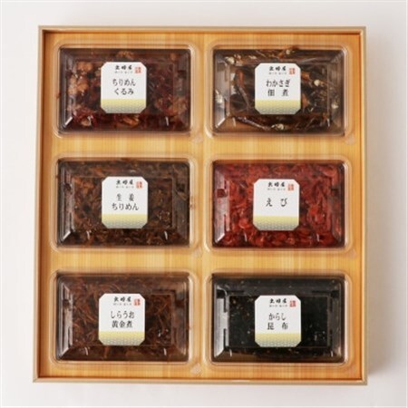 出羽屋の佃煮　6品セット_魚介・海産物  海苔・海藻   魚介・海産物 しらす・ちりめん  シラス チリメン  惣菜・加工品   _【配送不可地域：離島】【1329372】