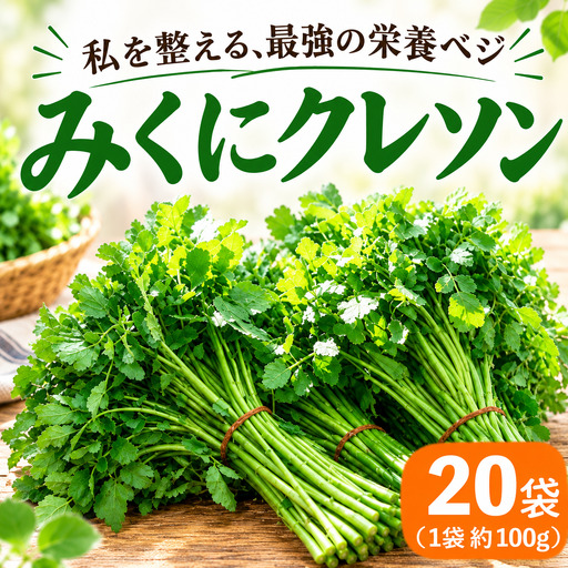 茨城県産 クレソン 100g×20袋 2kg