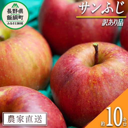 りんご サンふじ 訳あり 10kg 原山農園 沖縄県への配送不可 2026年12月中旬頃から2027年2月上旬頃まで順次発送予定 令和8年度収穫分 傷 不揃い リンゴ 林檎 果物 フルーツ 信州 長野 予約 農家直送 長野県 飯綱町 [0270]