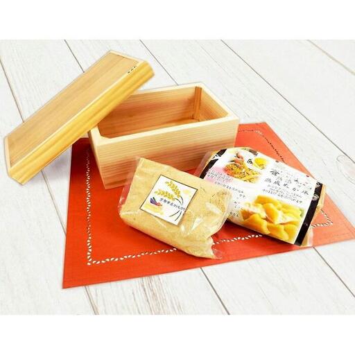 【京都北山丸太生産協同組合】北山杉のぬか漬け容器「京玉手箱」・熟成ぬか床・足しぬかセット