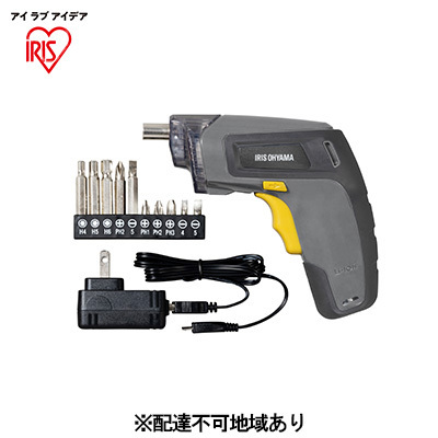 充電式電動ドライバー JDD352-H グレー/マスタード アイリスオーヤマ 充電式電動ドライバー