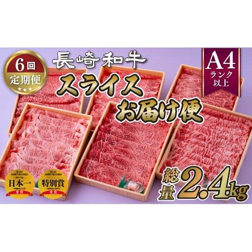 《定期便》長崎和牛スライスお届け便(6回)