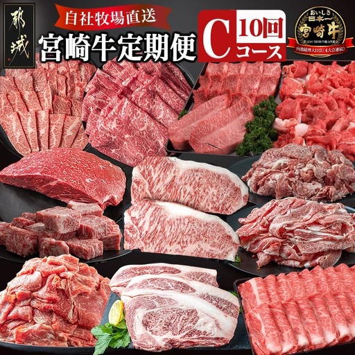 宮崎牛定期便(10回お届け) Cコース〔N25-003-T10〕_(都城市) 