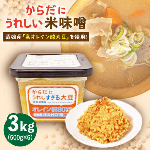 米味噌 500g×6個 なるせみそ /角味噌醤油 [UAX002] みそ