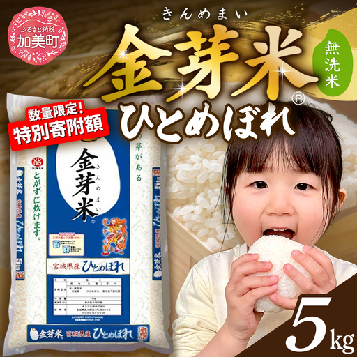 無洗米 宮城県産 金芽米 5kg 無洗
