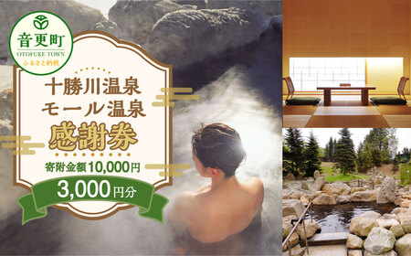 十勝川温泉モール温泉感謝券3000円分[T-10000]