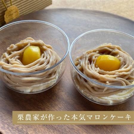 [冷凍でのお届け]天然栗をふんだんに使った「モンブラン」(2個セット)[配送不可地域:離島]