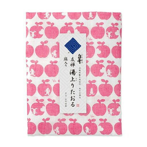 白雪ふきん タオル 白雪友禅湯上りたおる ふきん（白雪姫／ポムレッド） 9-021