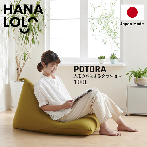 クッション ビーズクッション ハナロロ プレミアムポトラ 100L ニットカバー付 アルググリーン