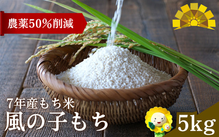 [令和7年産もち米]風の子もち 5kg 北海道北竜町産[sun408-mochi-5-R7A]