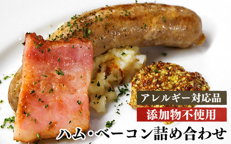 無添加 5大アレルゲン不使用 ばあく豚 の よくばり セット ( ハム ・ ベーコン ・ ソーセージ 詰合せ ) 