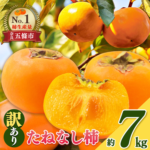 たねなし 柿 わけあり ! 約 7kg | 柿 かき カキ 果物 フルーツ くだもの 訳あり 家庭用 ご家庭用 お歳暮 秋 味覚 奈良県 五條市