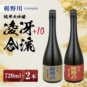 楯野川 純米大吟醸 2種セット 計2本(各720ml×1本) [凌冴+10、合流][山形県内限定流通品]