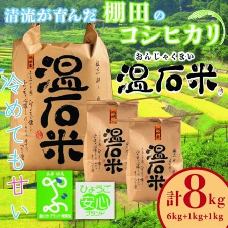 清流の里　養父市大屋の棚田で穫れたコシヒカリ「温石米」8kg(2025年収穫米)【1363255】