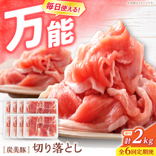 【6回定期便】 長崎県産 豚 切り落とし 2kg CFA015 国産豚 こま切れ 便利 小分け