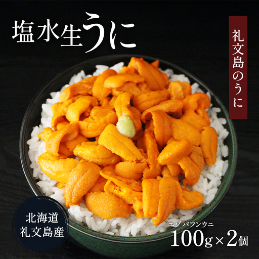 礼文産 塩水ウニ エゾバフンウニ 100g×2 うに