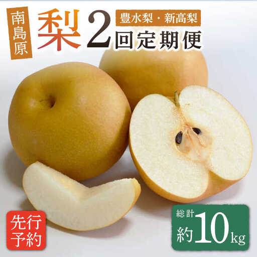 【2026年8月-発送】【2回定期便】南島原市産！梨 食べ比べ / 梨 なし ナシ 果物 フルーツ 豊水梨 新高梨 / 南島原市 / ながいけ [SCH046] 