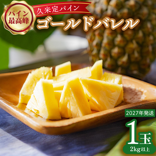[2027年発送]比屋定農園「久米定パイン」ゴールドバレル 1玉(2kg以上)