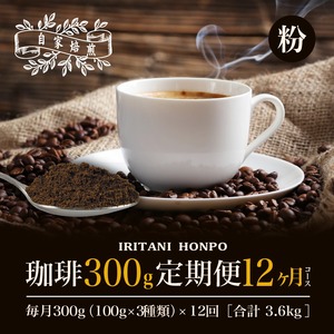 コーヒー300g 定期便12ヶ月コース 粉コース_定期便 12ヶ月 コーヒー 粉 各 100g 3種 合計 300g 小分け パック 飲み比べ 毎月 世界の生産地別のが届く 産地 銘柄 発送時期によりランダムでお届け コーヒーブレイク コーヒータイム 飲み物 飲料類 お取り寄せ 送料無料 〔Ec110-P〕