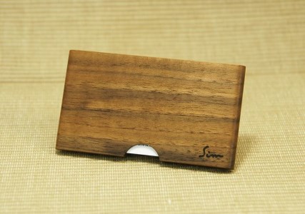 名刺入れ＜松永弦楽器工房＞木製名刺入れ