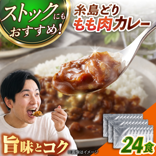 カレー 糸島どりもも肉（24食入） [ACD010] チキンカレー レトルト 常温 