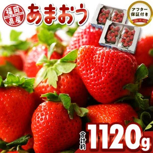 【2027年1月より順次発送】福岡県産 あまおう 約1120g（約280g×4パック）_ いちご 果物 フルーツ〔Fi050〕