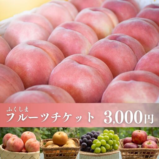 No.2475 くだものを現地で入手！！「ふくしまフルーツチケット」