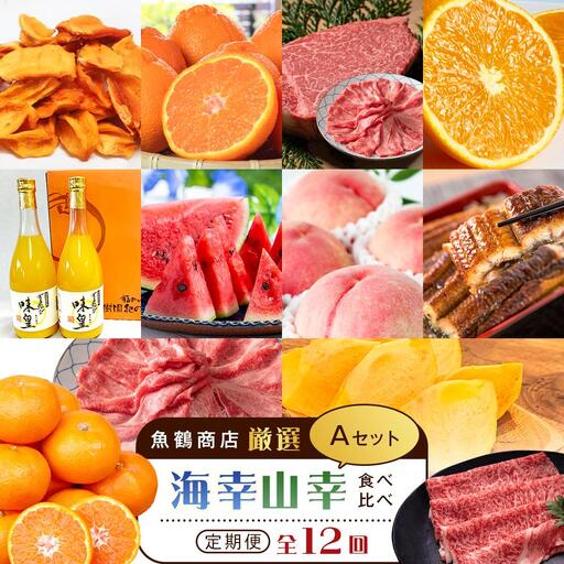 【魚鶴商店厳選！】人気の海幸山幸食べ比べ【定期便全12回】セットA【UT109】