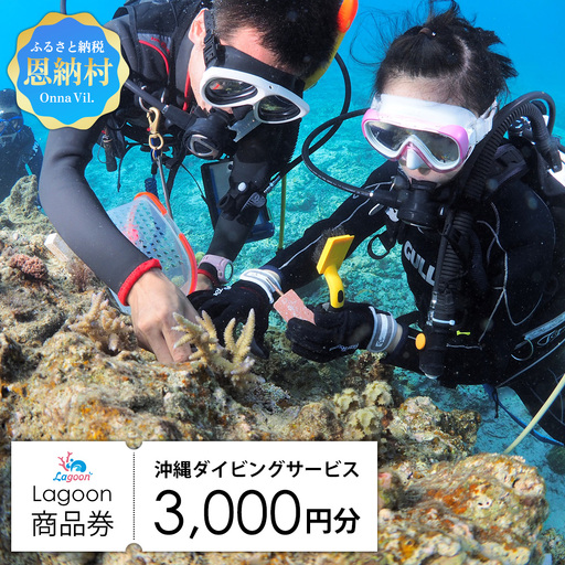 沖縄ダイビングサービス Lagoon商品券「3,000円分」