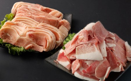 大分県産ブランド豚「米の恵み」・鶏肉 2種 カット済・スライスセット 2.0kg 豚肉 こま切れ 鶏もも肉