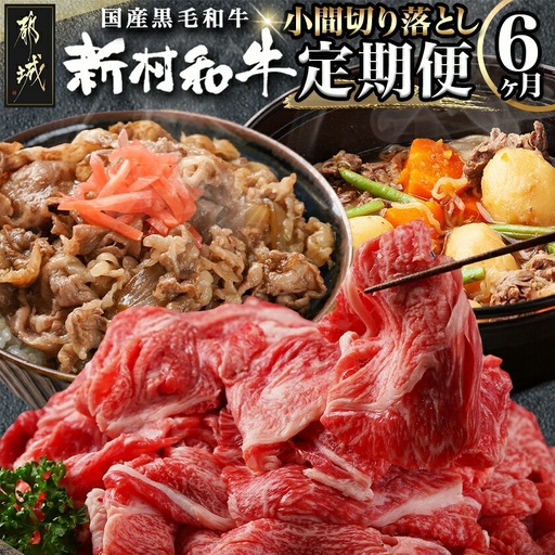 黒毛和牛!小間切り落とし6ヶ月定期便≪1.2kg×6回≫〔TAC6-4201〕_(都城市) 黒毛和牛 小間切り落とし 600g×2パック 6ヶ月間毎月お届け 定期便 牛肉 切り落とし 急速冷凍