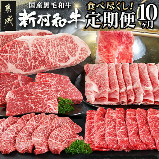 黒毛和牛食べ尽くし10ヶ月定期便〔TAC10-4201〕_(都城市) 黒毛和牛 しゃぶしゃぶ/焼肉/ステーキ/すき焼き/牛すじ 10ヶ月間毎月お届け 定期便 牛肉 急速冷凍 黒毛和牛食べ尽くし10ヶ月定期便